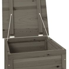 Vidaxl Vanjska kutija za jastuke antracit 50x50x56 cm masivna jelovina