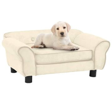 Vidaxl Sofa za pse krem boje 72x45x30 cm plišana