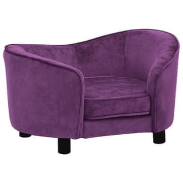 Vidaxl Sofa za pse bordo 69 x 49 x 40 cm plišana