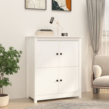 Vidaxl Ormarić, bijeli, 83x41,5x100 cm, masivni borov drvo