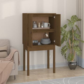 Vidaxl Komoda medno smeđa 60x40x120 cm masivni borov drvo