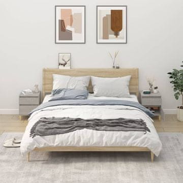 Vidaxl Noćni ormarići, set od 2, betonsko siva, 40x35x50 cm