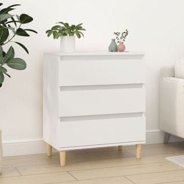 Vidaxl Komoda s ladicama, bijela, 60x35x70 cm, materijal na bazi drva