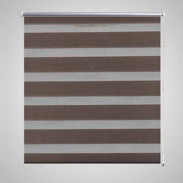 Vidaxl Zebra rolo zavjesa 120 x 175 cm boje kave