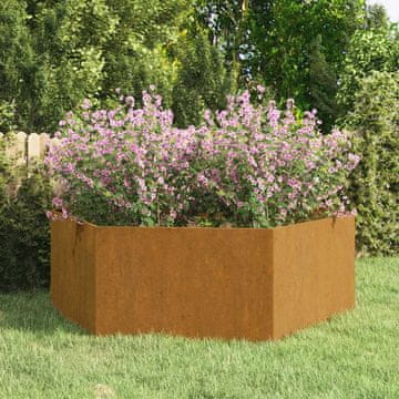 Vidaxl Žabica za biljke, hrđa, 138x120x45 cm, corten čelik