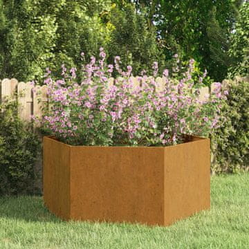 Vidaxl Žabica za biljke, hrđa, 90x90x45 cm, corten čelik