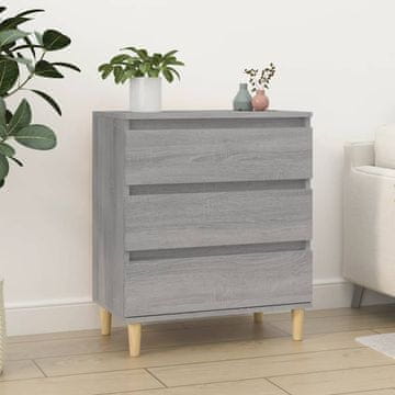 Vidaxl Komoda s ladicama, sivi hrast sonoma, 60x35x70 cm, materijal na bazi drva