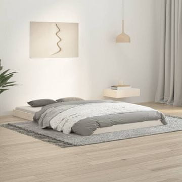 Vidaxl Okvir za krevet Bijeli 120x190 cm Mali dvostruki borovina