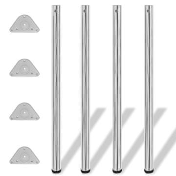 Vidaxl 4 noge za stol podesive visine kromirane 1100 mm