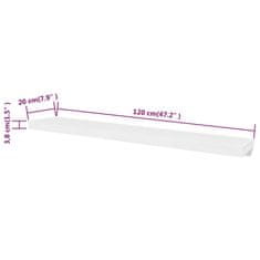 Vidaxl 2 bijele zidne police za izlaganje i pohranu knjiga/DVD-ova MDF