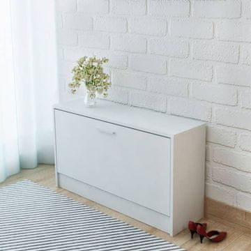 Vidaxl Radni stol s ladicom i ormarićem Bijeli 100x40x73 cm