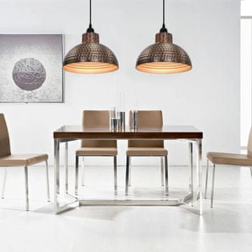 Vidaxl Stropne lampe, set od 2, polukuglaste, bakrene boje