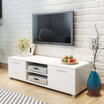 Vidaxl TV ormarić visoki sjaj bijeli 120x40,5x35 cm