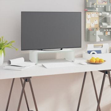 Vidaxl Stalak za monitor/TV, zeleno staklo, 40x25x11 cm