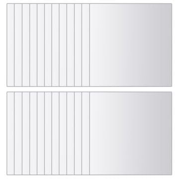 Vidaxl Zrcalne pločice 48 kom četvrtaste staklene