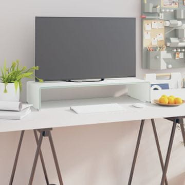 Vidaxl Stalak za monitor/TV, zeleno staklo, 70x30x13 cm