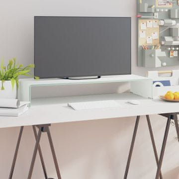 Vidaxl Stalak za monitor/TV, zeleno staklo, 80x30x13 cm