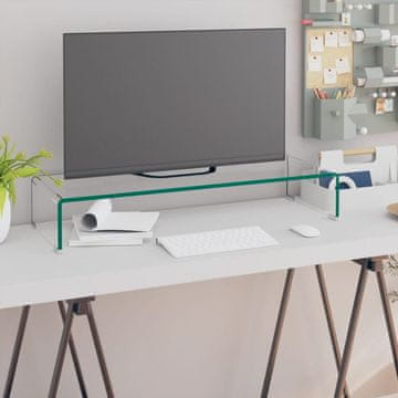 Vidaxl Stakleni stalak za monitor/TV 80x30x13 cm