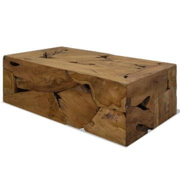 Vidaxl Klub stolić od tikovine 90 x 50 x 30 cm smeđi