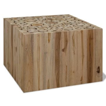 Vidaxl Klub stolić od tikovine 50 x 50 x 35 cm