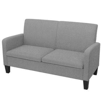 Vidaxl Dvosjed Kauč Svijetlosivi 135 x 65 x 76 cm