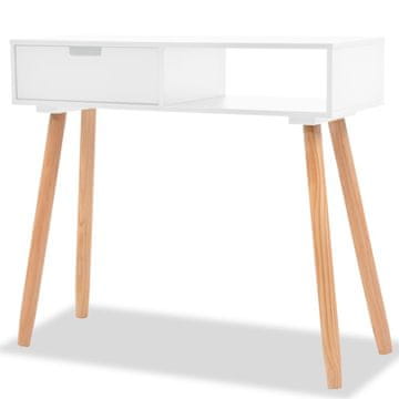 Vidaxl Konzolni stolić borovina 80x30x72 cm bijela