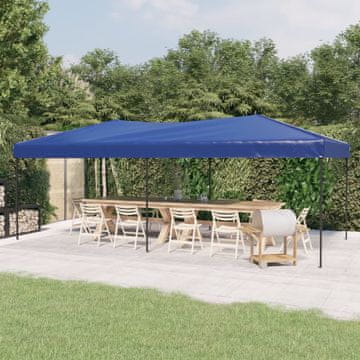 Vidaxl Sklopivi šator za zabave plavi 3x6 m