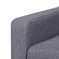 Vidaxl 2-dijelni set sofa od tkanine sivi