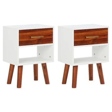 Vidaxl Noćni ormarići, set od 2, masivno drvo akacije, 40 x 30 x 57 cm