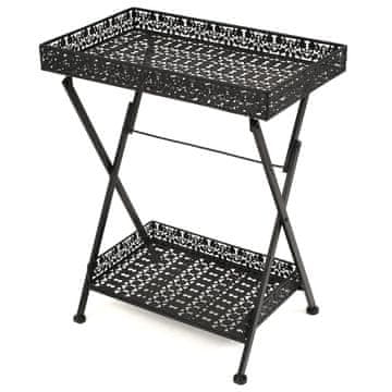 Vidaxl Vintage sklopivi stol metalni 58x35x72 cm crni