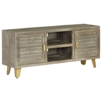 Vidaxl TV stalak od mango drva, sivog mesinga, 110 x 30 x 48 cm