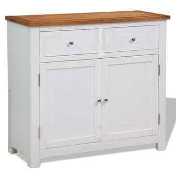 Vidaxl Komoda 90 x 33,5 x 83 cm Masivno hrastovo drvo