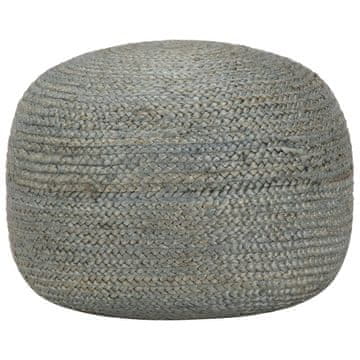 Vidaxl Ručno izrađeni puf maslinasto zelene boje 45 x 30 cm od jute