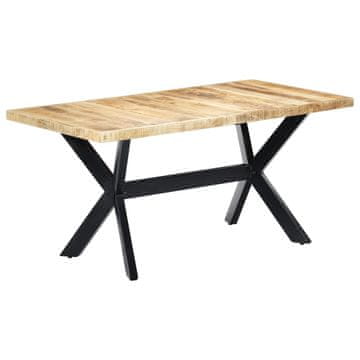 Vidaxl Blagovaonski stol 160 x 80 x 75 cm Masivno neobrađeno drvo manga