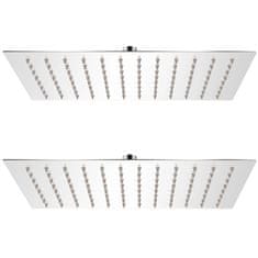 Vidaxl Glava za tuš od nehrđajućeg čelika 2 kom 20 x 30 cm