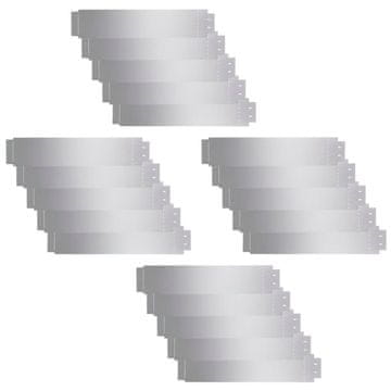 Vidaxl Set ograda za travnjak od pocinčanog čelika 20 kom 100 x 20 cm