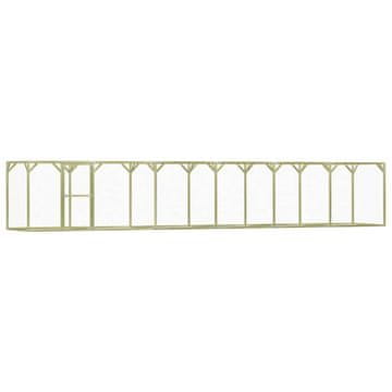 Vidaxl Kavez za kokoši od impregnirane borovine 1,5 x 9 x 1,5 m