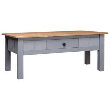 Vidaxl Klub stolić, sivi, 100x60x45 cm, masivni bor, serija Panama
