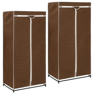 Vidaxl Ormari, set od 2, smeđi, 75x50x160 cm