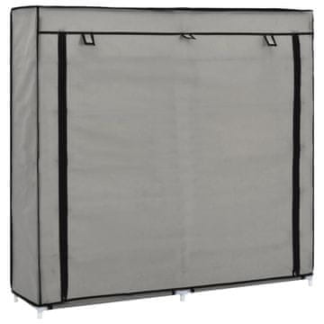 Vidaxl 282434 Shoe Cabinet with Cover Grey 115x28x110 cm Fabric