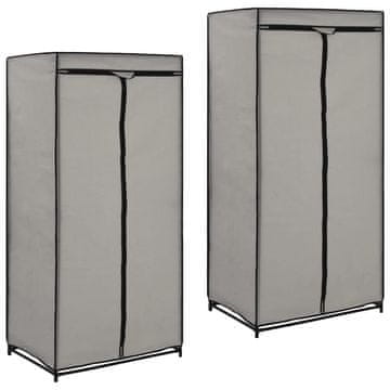 Vidaxl Ormari, 2 kom, sivi, 75x50x160 cm