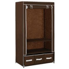 Vidaxl 282458 Wardrobe Brown 87x49x159 cm Fabric
