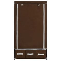 Vidaxl 282458 Wardrobe Brown 87x49x159 cm Fabric