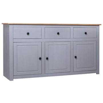 Vidaxl Ormarić, sivi, 135x40x80 cm, masivni borov drvo, serija Panama