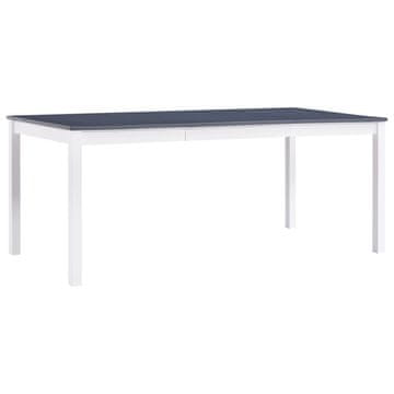Vidaxl Blagovaonski stol Bijelo-sivi 180x90x73 cm Borovino