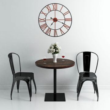 Vidaxl Zidni sat, metalni, 58 cm, crveni