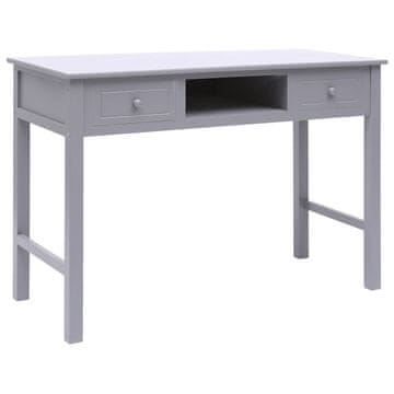 Vidaxl Radni stol, sivi, 110 x 45 x 76 cm, drveni