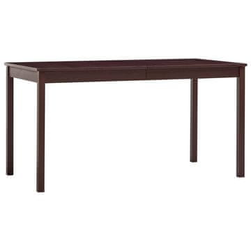 Vidaxl Blagovaonski stol tamnosmeđi 140 x 70 x 73 cm borovina