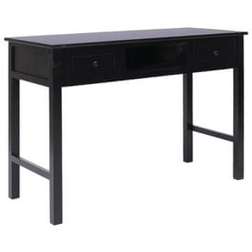 Vidaxl Radni stol, crni, 110 x 45 x 76 cm, drveni