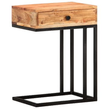 Vidaxl Pomoćni stolić u obliku slova U 45x30x61 cm Masivno drvo akacije